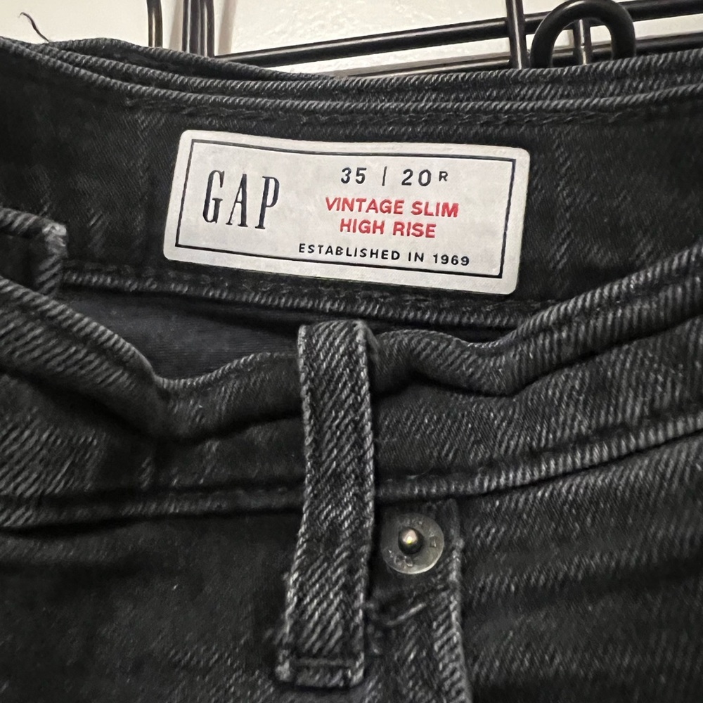 GAP Black Vintage Slim High Rise Denim